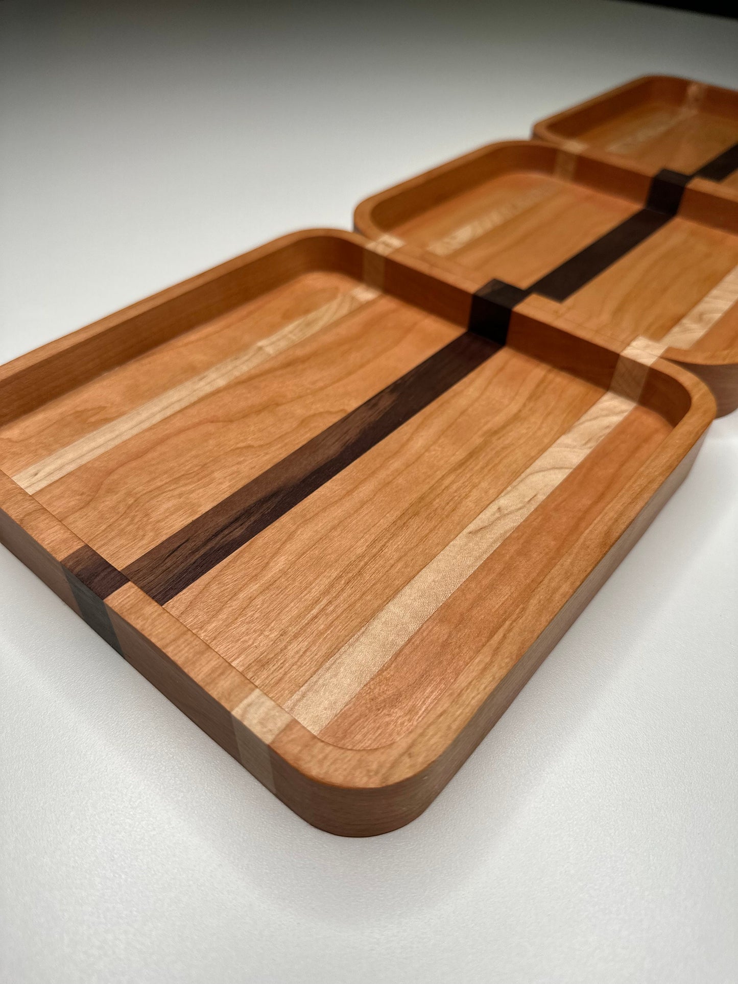 3 striped catch all tray / Deco Tray / edc tray