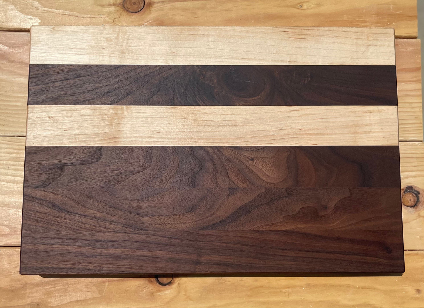 Walnut and Maple cutting board/block/serving tray/charcuterie/hardwood cutting board